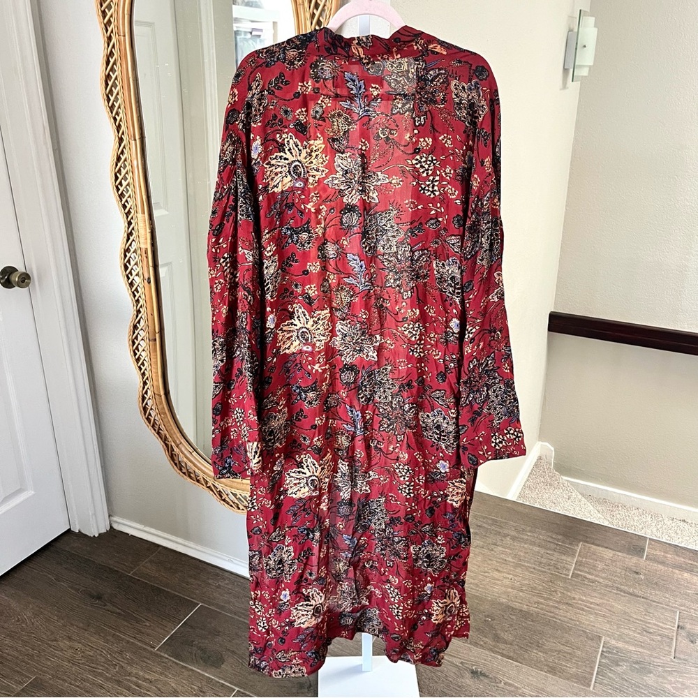 Free People / Play It Cool Kimono in Brown Combo - Picture 6 of 7